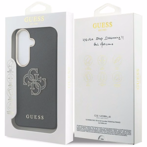 Guess Grained Big 4G Metal Logo case for Samsung Galaxy S26+ - black