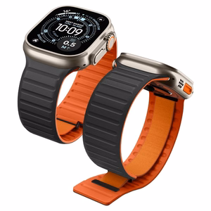 Spigen Athlex Air M rihm Apple Watch 44/45/46/49 mm jaoks, must ja oranž
