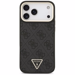 Guess 4G Triangle Logo MagSafe Ümbris jaoks iPhone 17 Pro Max - Must and Kuldne
