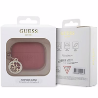 Guess GUAP23DSLGHDF AirPods Pro 2 cover punane 3D Rubber 4G Diamond Charm