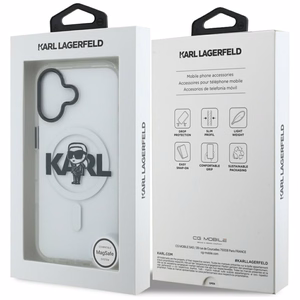 Karl Lagerfeld IML Karl Sketch Logo MagSafe Ümbris jaoks iPhone 17 - Läbipaistev