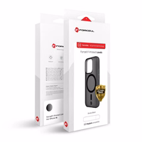 Ümbris jaoks iPhone 16 PLUS Forcell F-Protect Levels Dual Layer 4D technology compatible with Magsafe Military Drop-Test smoky must