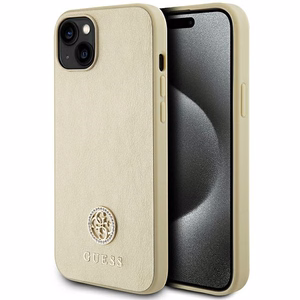 Guess GUHCP15MPS4DGPD iPhone 15 Plus 6.7" золотой/золотой жёсткий чехол Strass Metal Logo