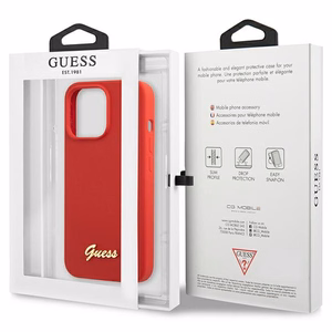 Guess GUHCP13XLSLMGRE iPhone 13 Pro Max 6.7" красный/бордовый хардкейс Silicone Vintage Gold Logo
