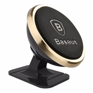 Autohoidik Baseus Overseas Edition must / kuldne (magnetiline / kleepuv alus)