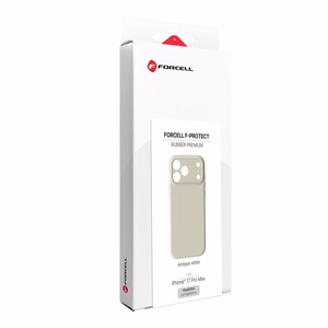 Чехол для iPhone 17 Pro Max / 18 Pro Max (низкий бортик камеры) Forcell F-Protect Rubber Premium, совместимый с MagSafe, античный белый