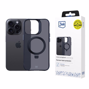 3mk Smoke Ümbris Mag&Stand jaoks Apple iPhone 16 pro max - must