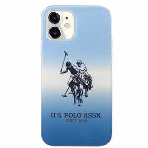 US Polo Assn. Gradient Pattern Collection ümbris seadmele iPhone 12 mini, sinine