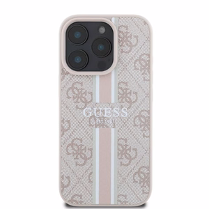 Guess 4G Printed Stripes MagSafe iPhone 16 Pro Ümbris - Roosa