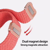 DUX DUCIS strap MIXTURE PRO stretchable braided jaoks Apple Watch 38 / 40 / 41 mm guava