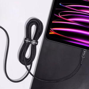 Crong Armor Link USB-C–USB-C kaabel, 120 cm, 100 W PD, 5 A, must