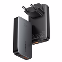 Laadija Essager "GaN Ultra" must 65W (1xPD / 1xQC3.0)