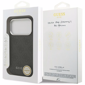 Guess 4G Classic Logo MagSafe ümbris jaoks iPhone 17 Pro - must
