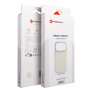 Ümbris jaoks iPhone 15 PRO Forcell F-Protect Raam Premium ühilduv wiht Magsafe antique valge