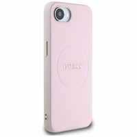 GUESS ümbris jaoks IPHONE 16e (SE 4 2025) compatible with MagSafe GUHMPSE4PGHSMMP (PU Grained Kuldne Ring) roosa