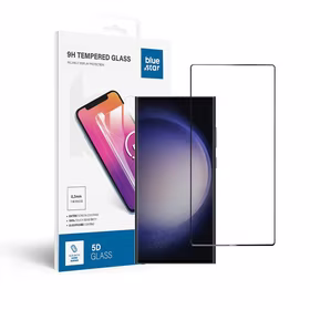 Karastatud klaas to Samsung Galaxy S23 ULTRA (full glue / Ümbris friendly) sinine Star 5D must