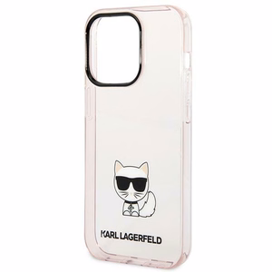 Karl Lagerfeld Choupette Body ümbris iPhone 14 Pro Max roosa