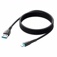USB Kaabel Joyroom "SA32-AL3" Must "Lightning" 100cm (kuni 3A)