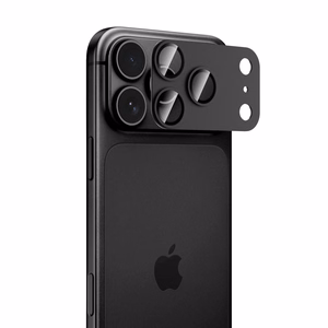 Must Tech-Protect CamFull Fit+ alumiiniumist ja karastatud klaasist kaameramooduli kaitse Apple iPhone 18 Pro Max telefonile