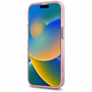 Karl Lagerfeld IML Monogram Karl & Choupette Head MagSafe iPhone 15 Ümbris - roosa