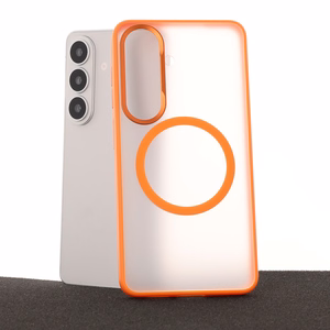 Liavec Soft Case Metal Frame для Samsung Galaxy S26 Plus оранжевый