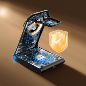 Joyroom JR-W15 Wireless Laadija 3 in 1 Charging Station koos MagSafe - must