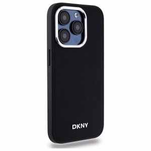 DKNY Plain Logo MagSafe iPhone 15 Pro Ümbris - Must