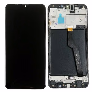 LCD ekraan Samsung A105 A10 Dual SIM puuteekraani ja raamiga must originaal