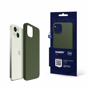 3mk Hardy Silicone MagCase для iPhone 15 Plus - зелёный