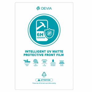 Devia nutitelefoni UV-kile komplekt 0,19mm matt 20tk 6H lõikamismasinale nutitelefoni LCD jaoks