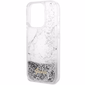 Guess GUHCP14LLCSGSGH iPhone 14 Pro 6.1" white/white hardcase Liquid Glitter Marble