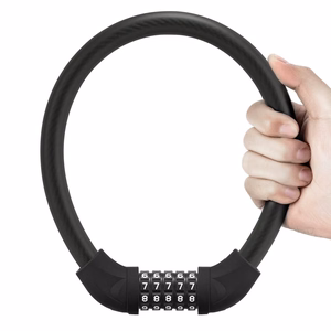 Rockbros RKS870-BK koodiga jalgrattalukk 85 cm terastrossiga – must