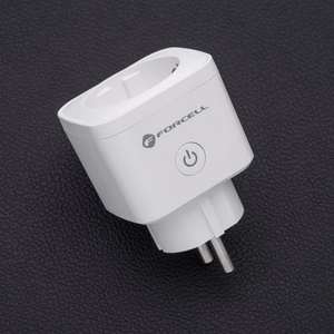 FORCELL F-ENERGY EU02 Smart Plug 230V with WiFi, programmer and Tuya/Amazon Alexa support - valge