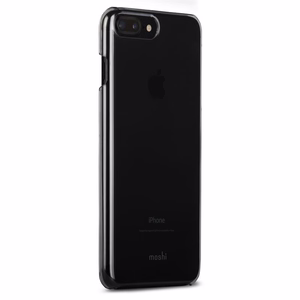 Moshi XT üliõhuke läbipaistev jäik ümbris seadmele iPhone 8 Plus / 7 Plus, Stealth Black värvitoonis