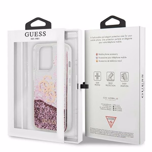 Guess GUHCP13XLG4GPI iPhone 13 Pro Max 6.7" roosa/roosa kõvakott 4G Big Liquid Glitter