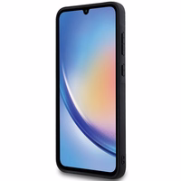 Karl Lagerfeld Fixed Glitter Ikonik Logo Metal Pin ümbris jaoks Samsung Galaxy A35 - must