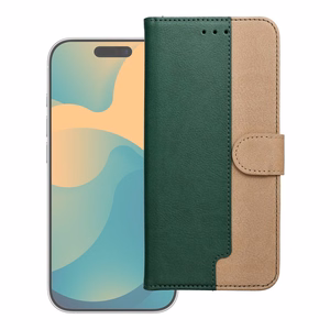Klappümbris Motorola G17 Split Book, roheline ja kuldne