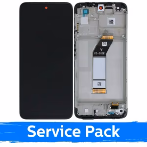 LCD ekraan ühilduv Xiaomi Redmi 10 (2021) must raamiga (Service Pack)