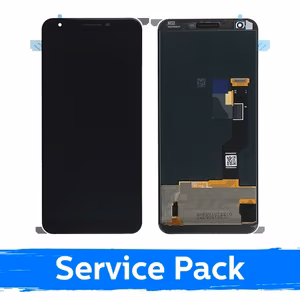 LCD ekraan ühilduv Google Pixel 3A XL must raamiga (Service Pack)
