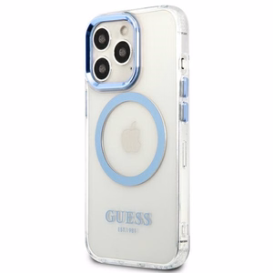 Guess GUHMP13LHTRMB iPhone 13 Pro / 13 6,1" sinine/sinine hard ümbris Metal Outline Magsafe