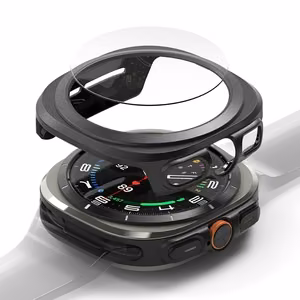 Ringke Slim & Tempered Glass ümbrise ja klaasi komplekt Samsung Galaxy Watch Ultra 47mm jaoks – must