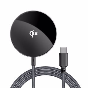 Acefast E24 Qi2 15W magnetiline induktiivlaadija 1.2m USB-C kaabliga - must