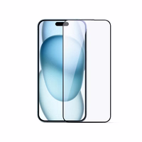 Joyroom JR-MLG0286 2.5D Anti-sinine Light + Dustproof Karastatud klaas with must Frame jaoks iPhone 15 Plus/16 Plus