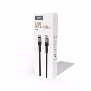 Setty kaabel USB-C - USB-C 100W 1,0 m KSL-02 must JO