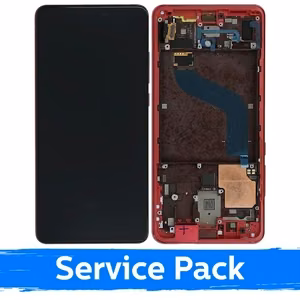 LCD ekraan ühilduv Xiaomi Mi 9T (Mi 9T Pro) raamiga Flame Red (service pack)