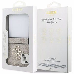 Guess Big 4G Logo Classic Logo Ümbris jaoks Samsung Galaxy Z Flip 7 - Roosa
