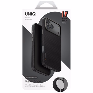 Uniq Keva EDGE Magclick Charging Ümbris jaoks iPhone 17 Pro Max - must