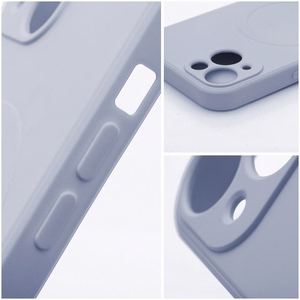Case for Samsung S26 PLUS Silicone Mag Cover compatible with MagSafe (camera protection) light blue