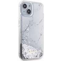 GUESS ümbris jaoks IPHONE 13 / 14 / 15 GUHCP14SLCSGSGH (Liquid Glitter Marble) valge
