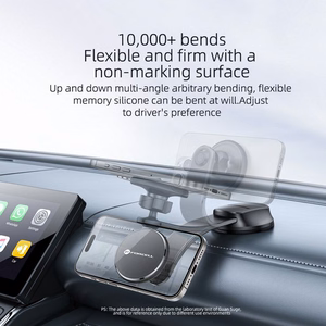 Magnetic car phone hoidja compatible with Magsafe Forcell F-Grip MagFlex windshield / dashboard must
